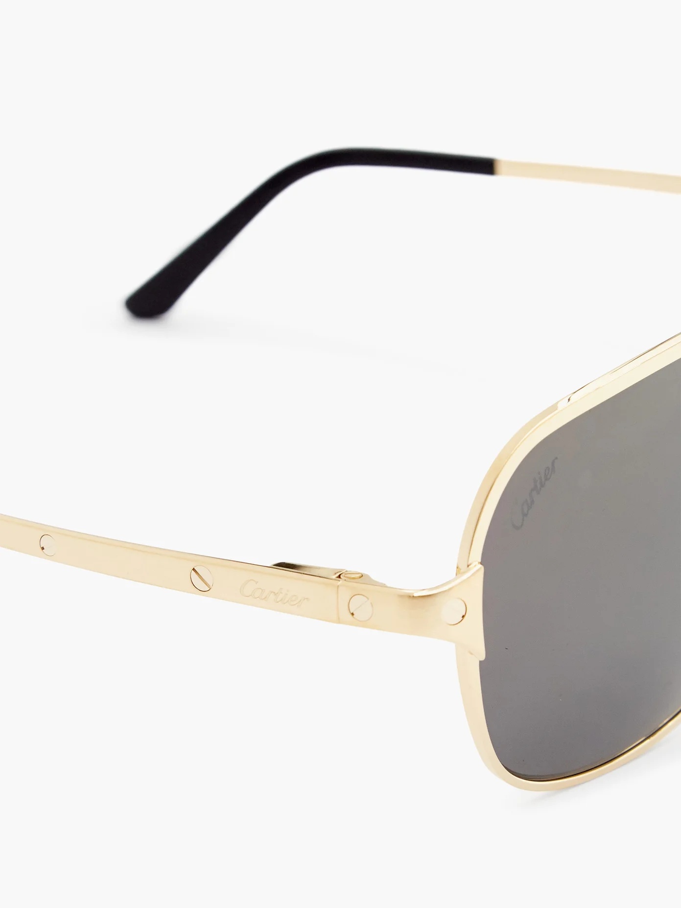 Santos de Cartier aviator metal sunglasses - 3