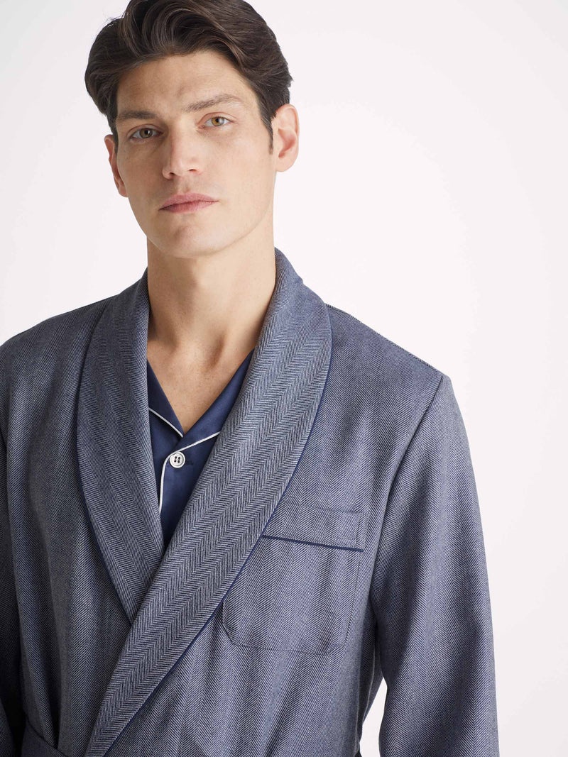 Men's Robe Lincoln 11 Wool Navy - 7