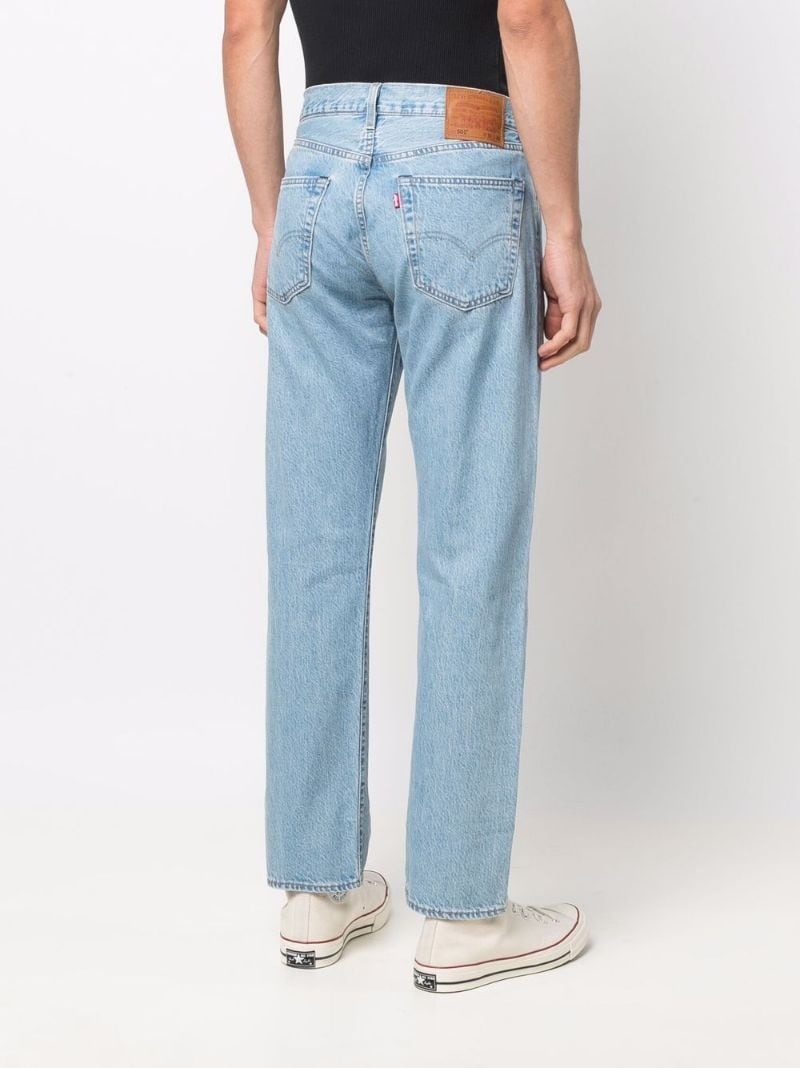 light-wash straight-leg jeans - 4