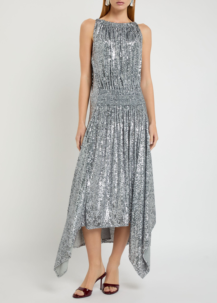 Rabanne Asymmetric Sequin Maxi Dress - 4