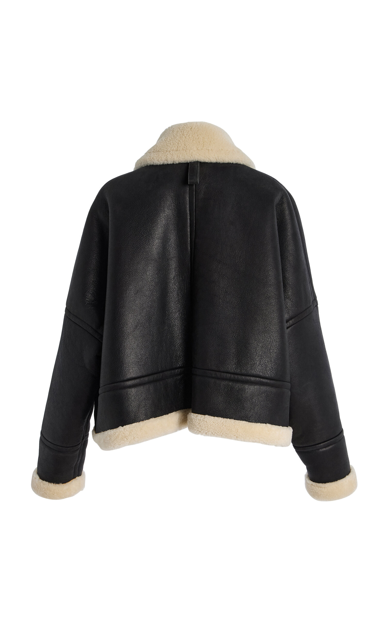Alya Merino Shearling Jacket black/white - 3