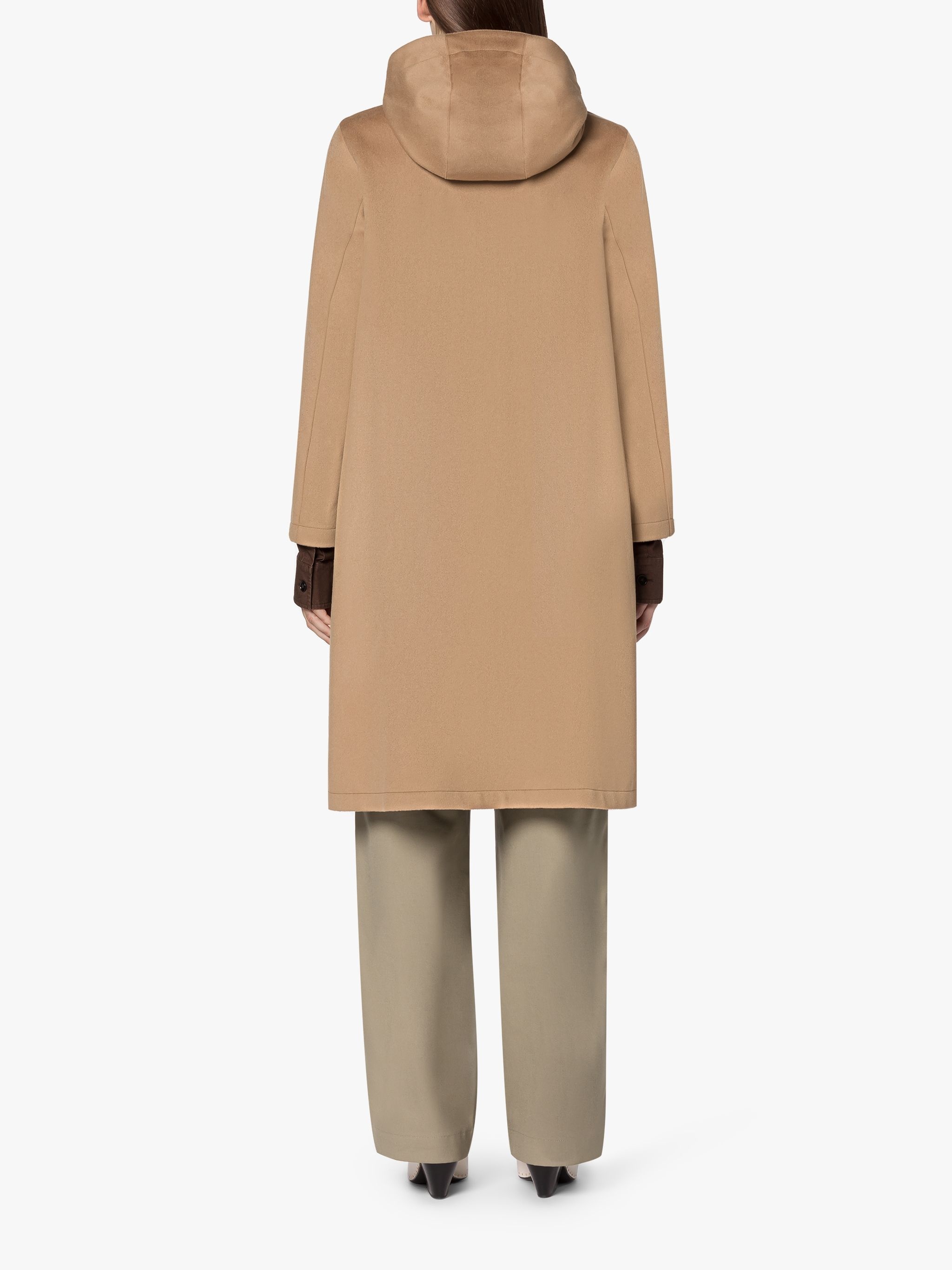 INNES CAMEL STORM SYSTEM WOOL HOODED COAT - 4