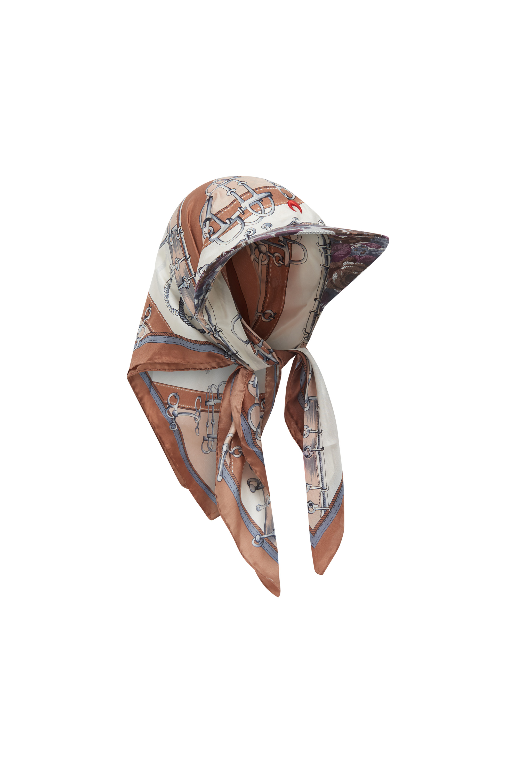 Regenerated Silk Scarves Veiled Cap - 10