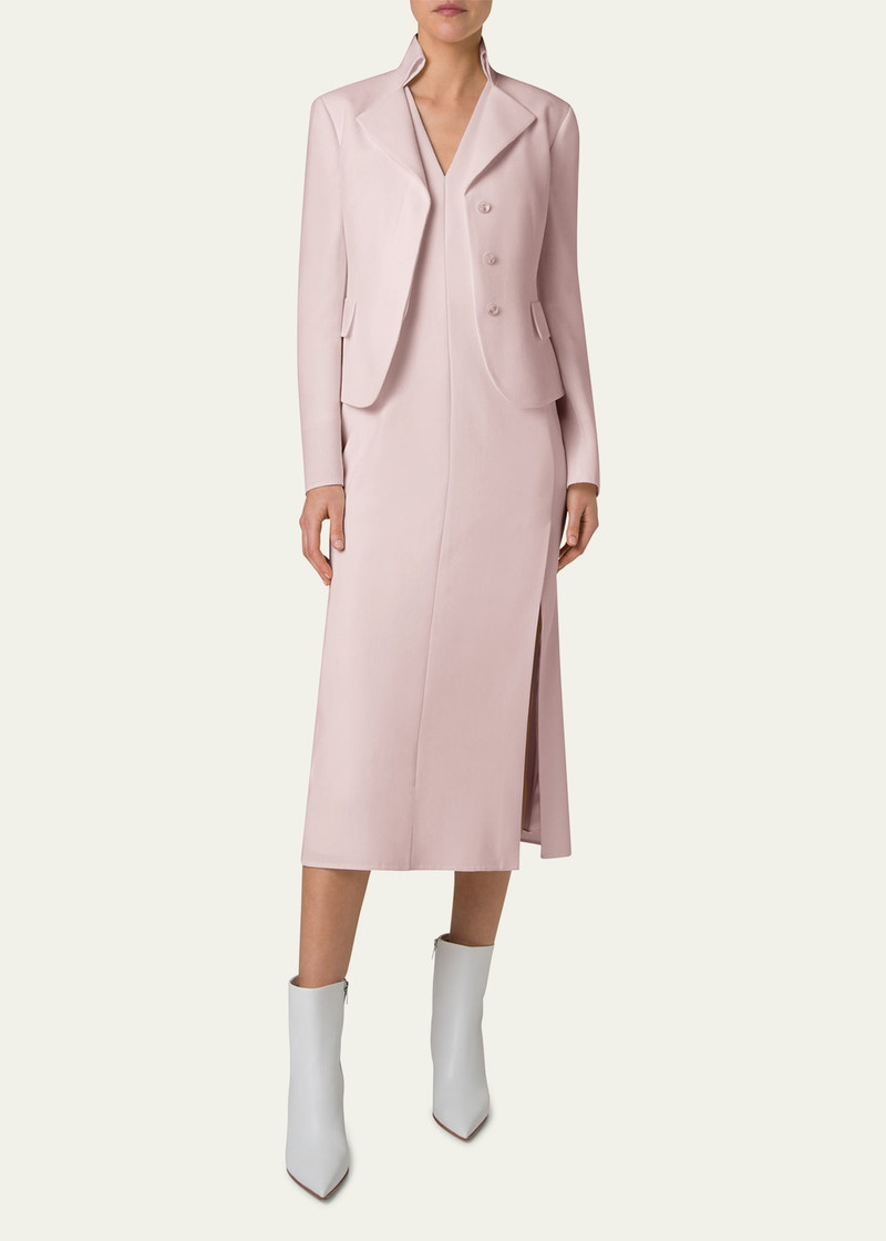 AKRIS Amber Short Wool Crepe Double-Face Jacket outlook