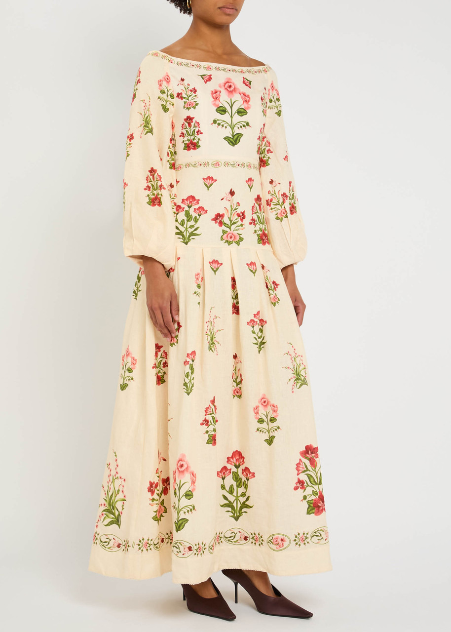 Agua BY Agua Bendita Senlis Canna Floral-print Linen Maxi Dress - 2