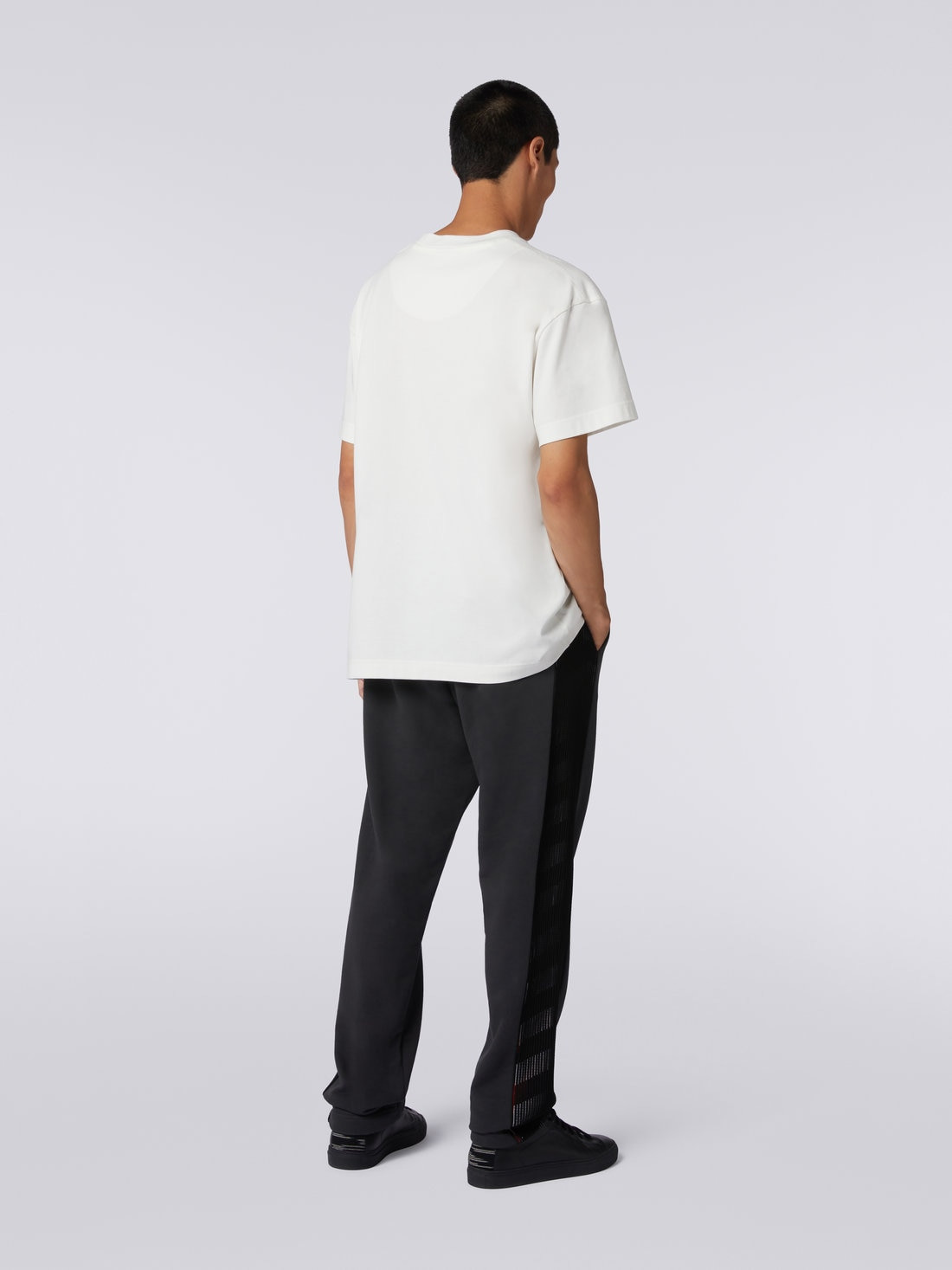 Cotton sports trousers with knitted insert in collaboration with Mike Maignan - 4