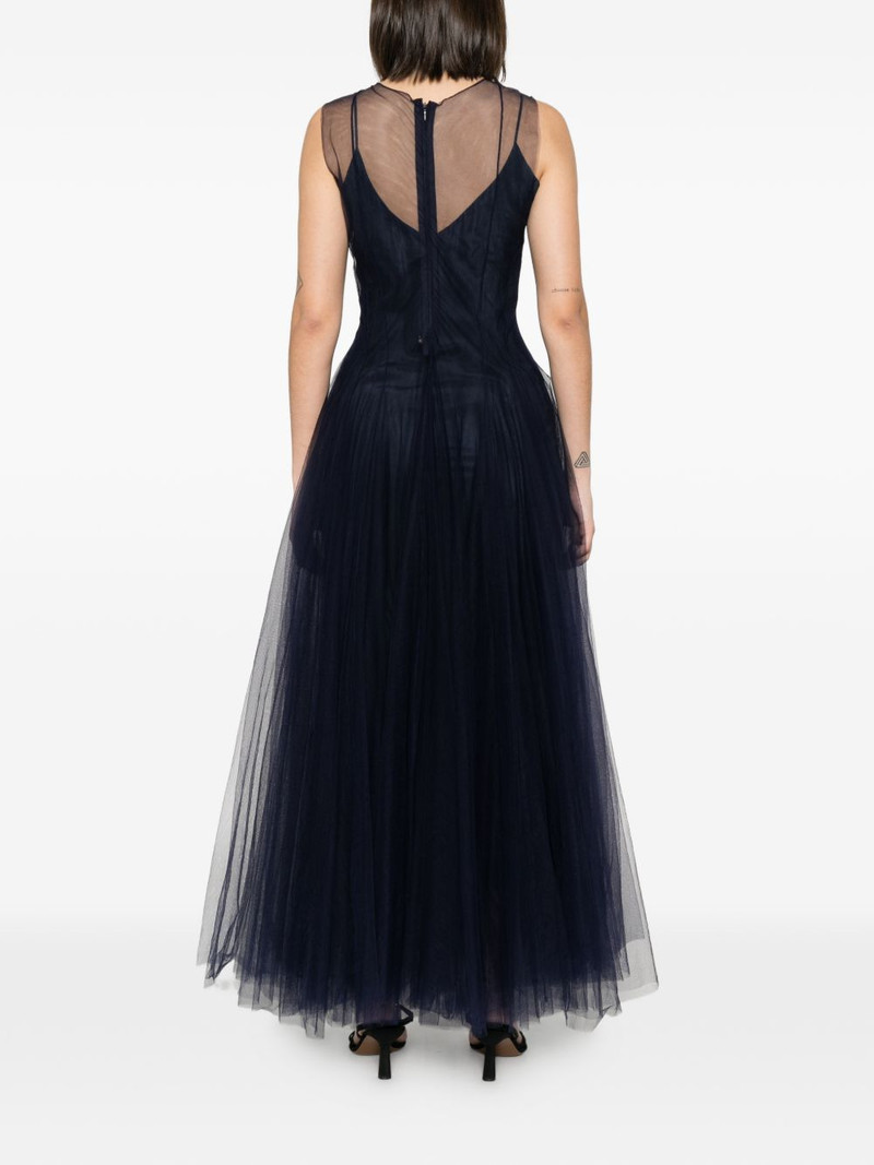 tulle-overlay sleeveless dress 4