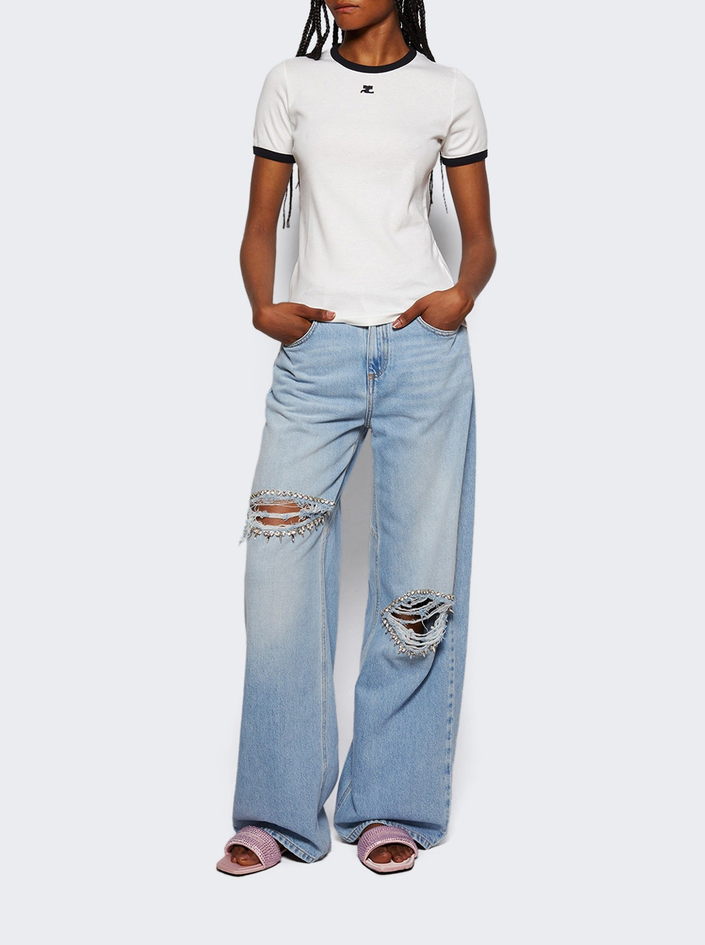 Signature Contrast Tee Heritage White And Black - 5