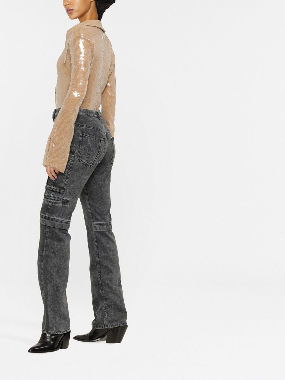 distressed-effect denim jeans - 3