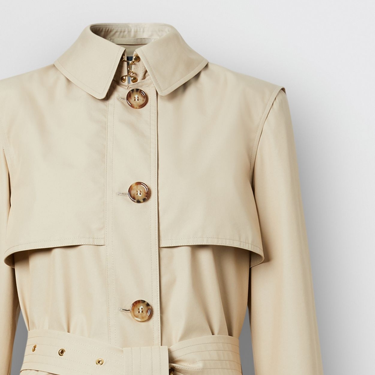 Technical Cotton Gabardine Trench Coat - 8