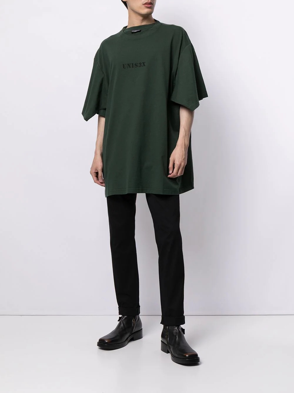 Unisex-print oversized T-shirt - 2