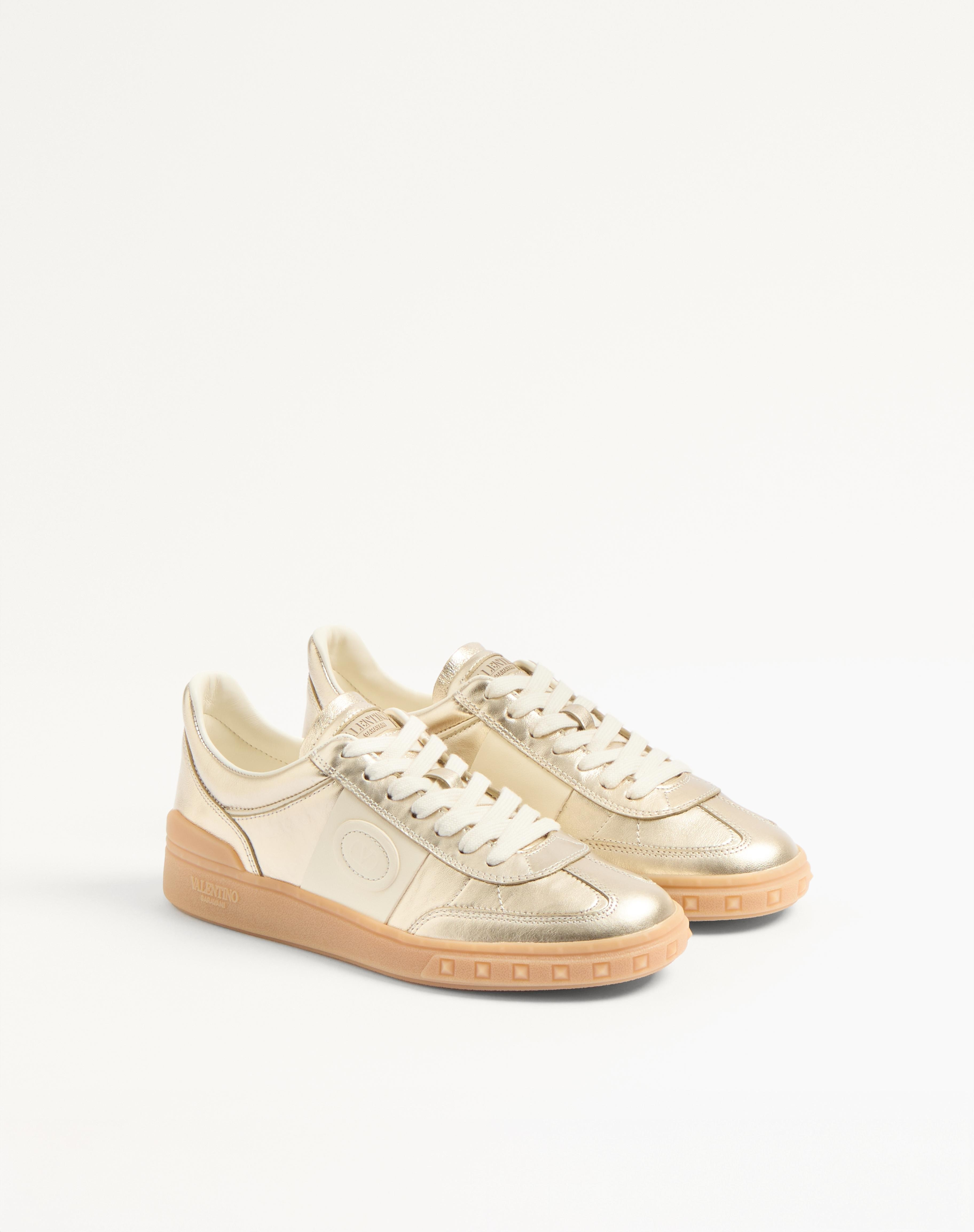UPVILLAGE TRAINER IN LAMINATED CALFSKIN WITH NAPPA CALFSKIN LEATHER BAND - 3