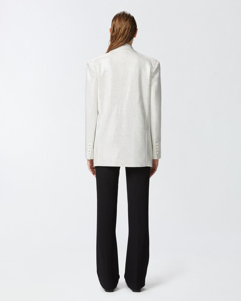 WHITE BLAZER WITH APPLIED RHINESTONES 4