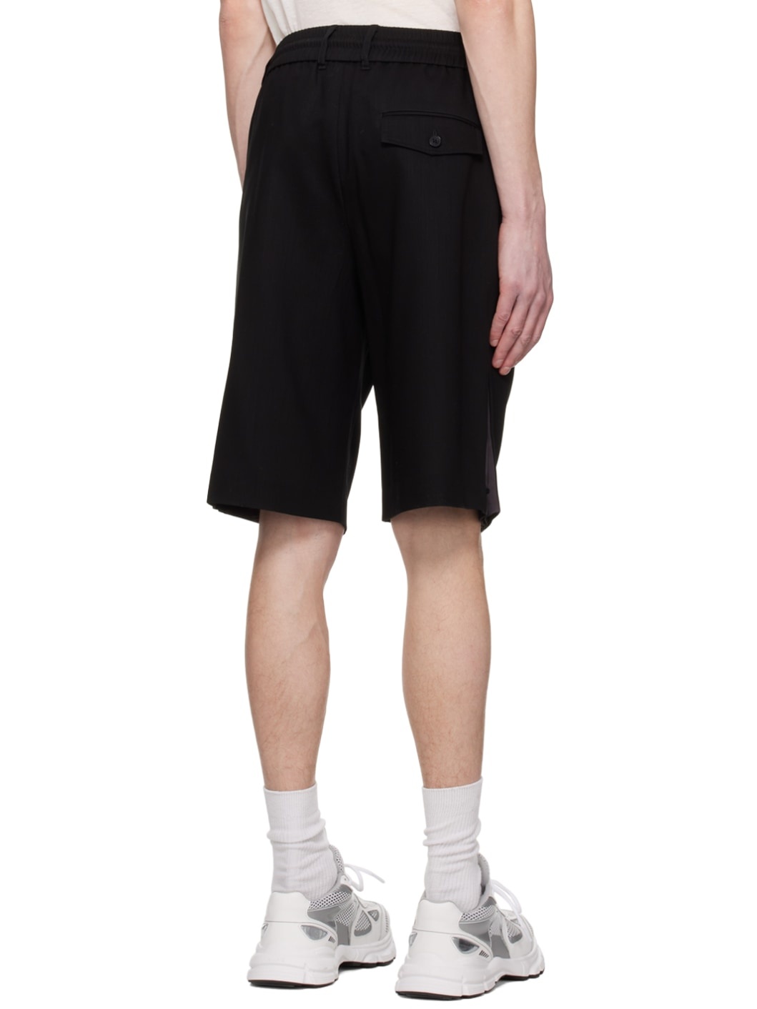 Black Pleated Shorts - 3