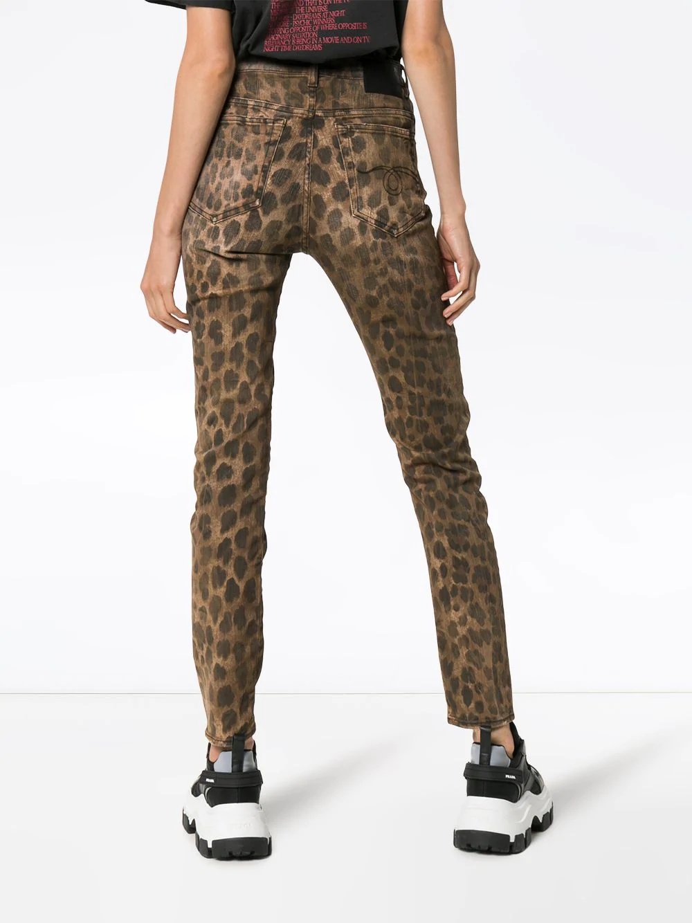 leopard-print skinny jeans - 4