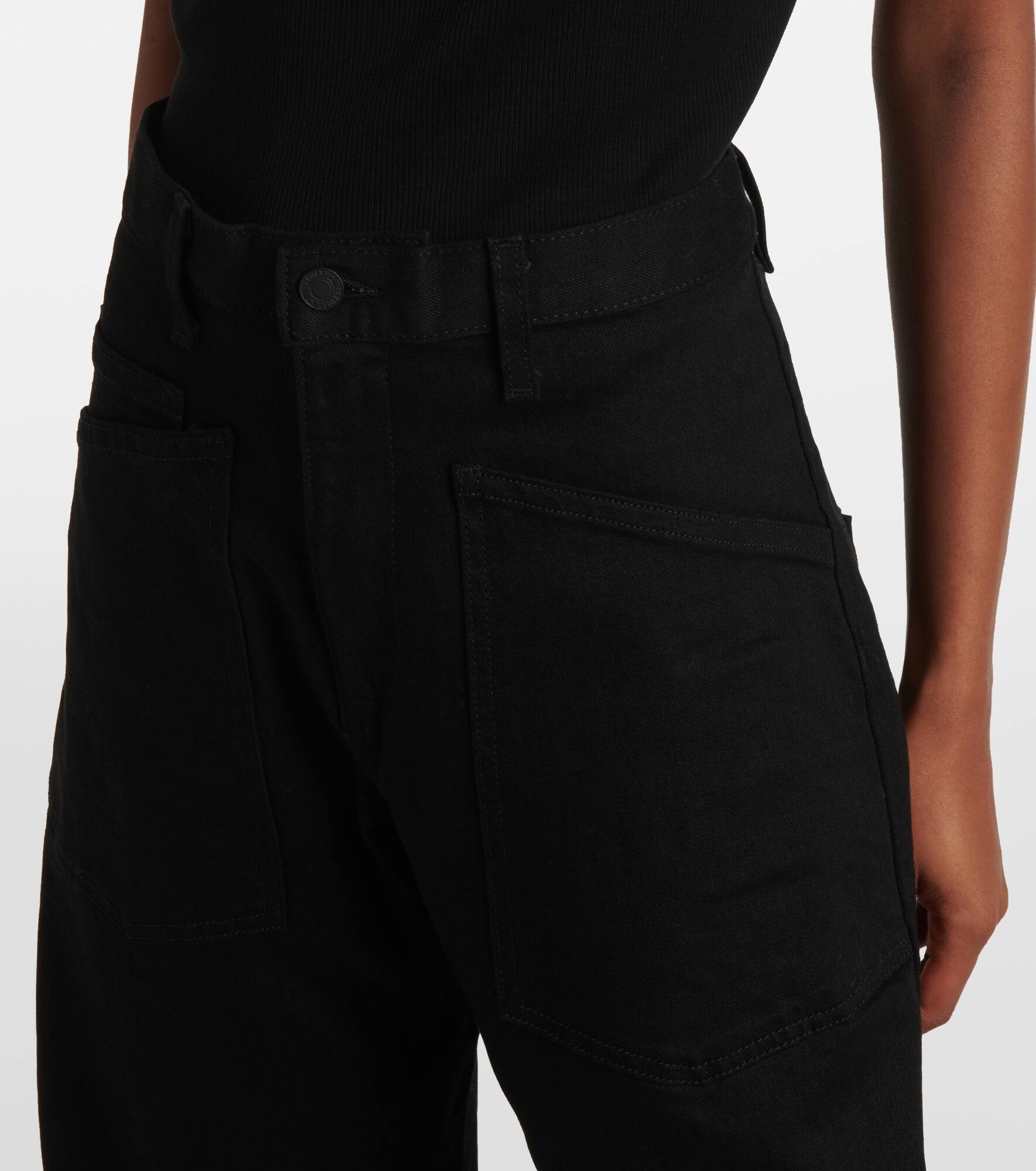 Shon high-rise barrel-leg jeans - 4