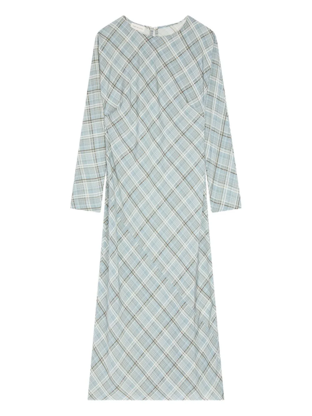 plaid midi dress - 1