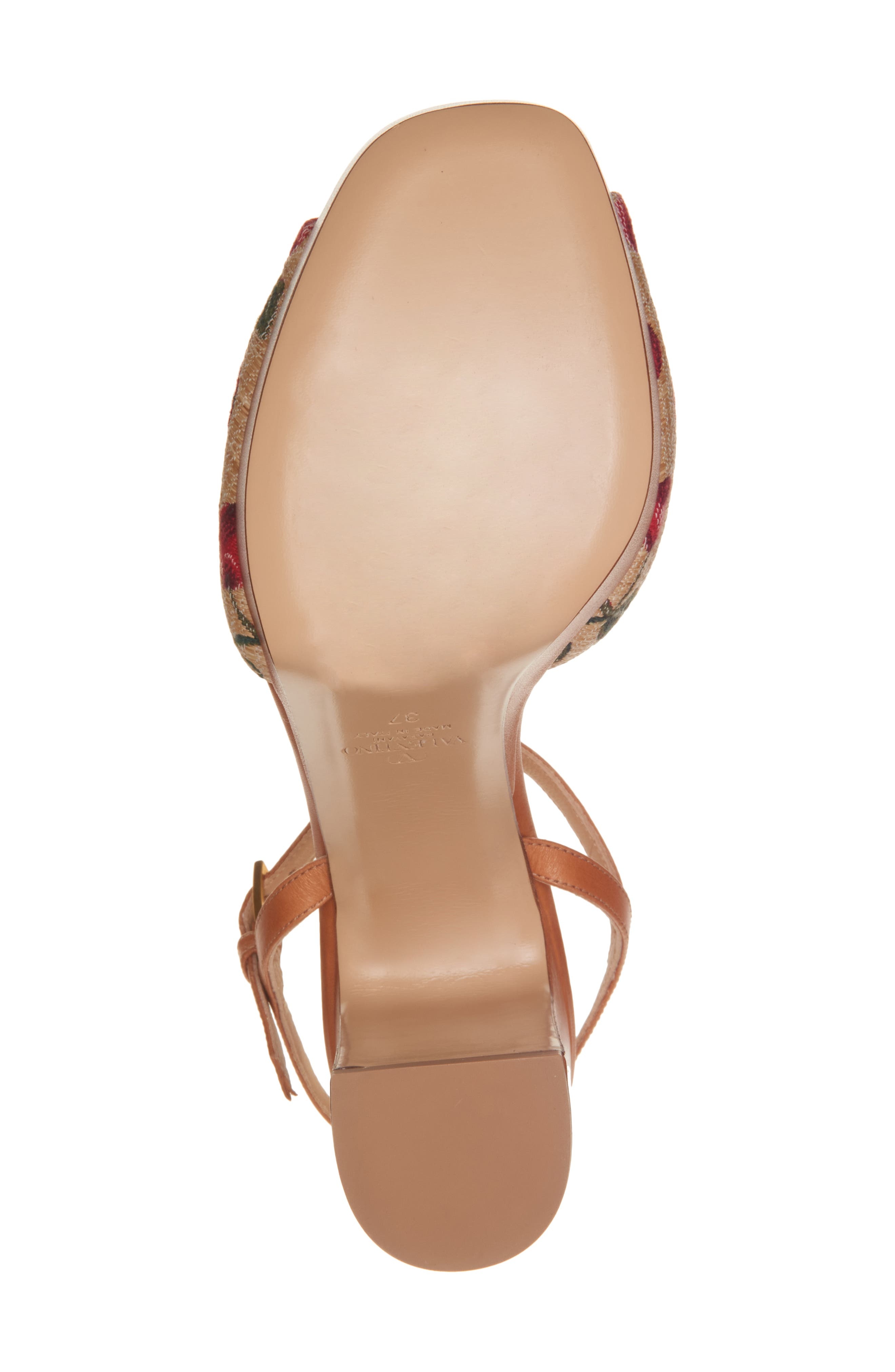 Valentino Garavani VLOGO Cherries Platform Sandal in 32H Naturale/Rosso at Nordstrom - 6