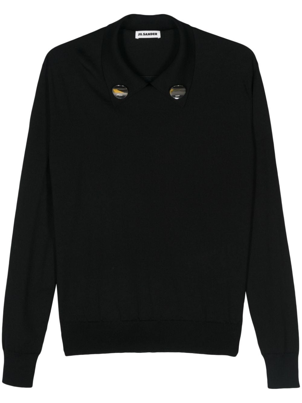 pin badge-detailed sweater - 1