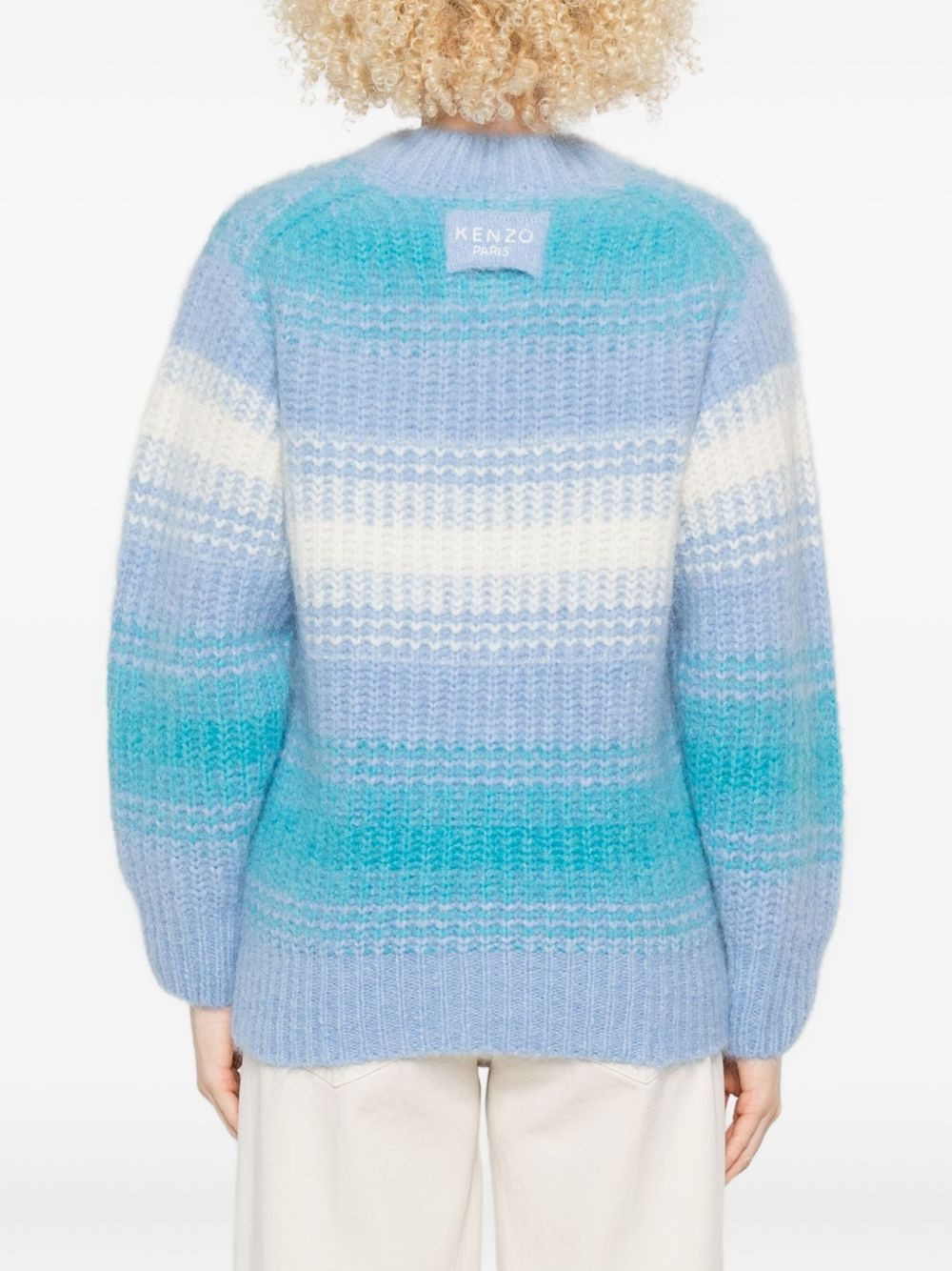 striped crew-neck sweater - 4