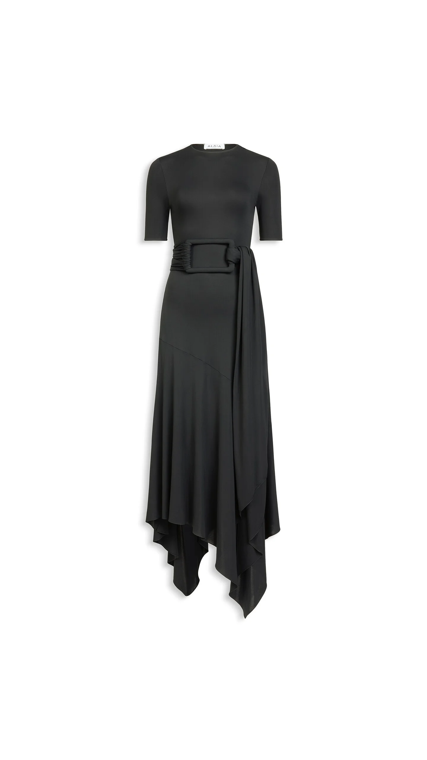 BELTED JERSEY DRESS - 1