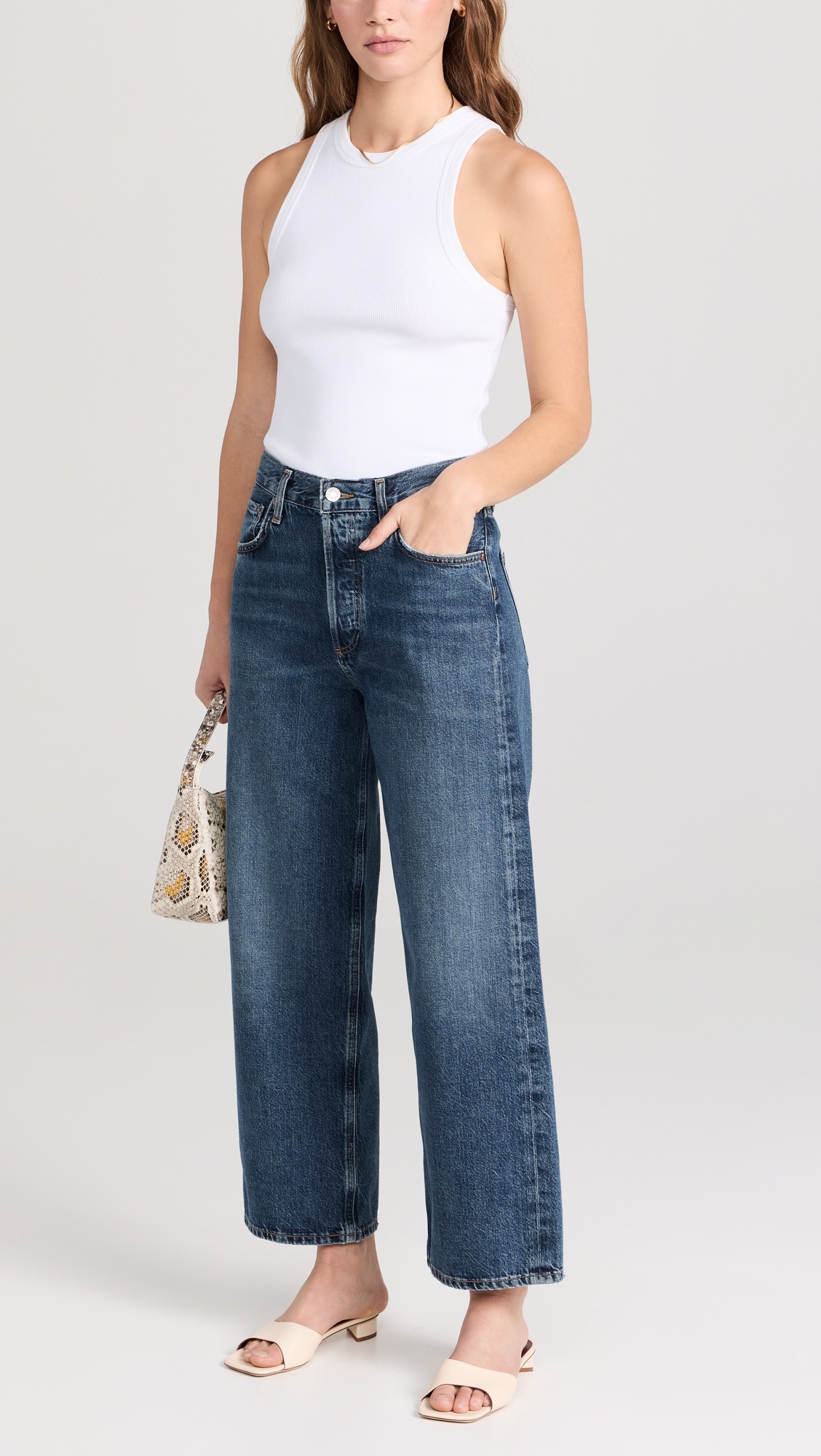 Ren: High Rise Wide Leg Jeans - 4