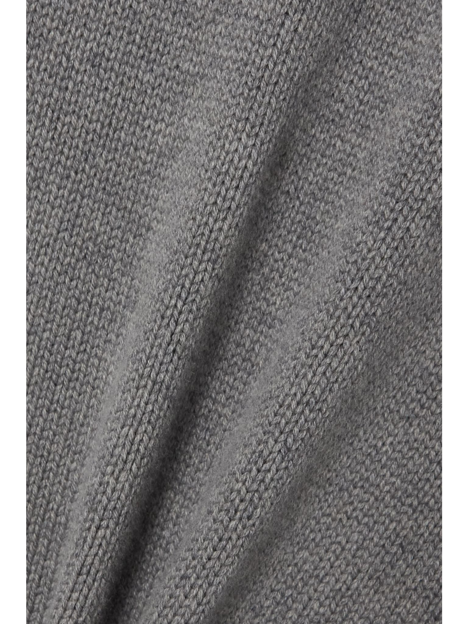 Color-block cashmere turtleneck sweater Gray - 5
