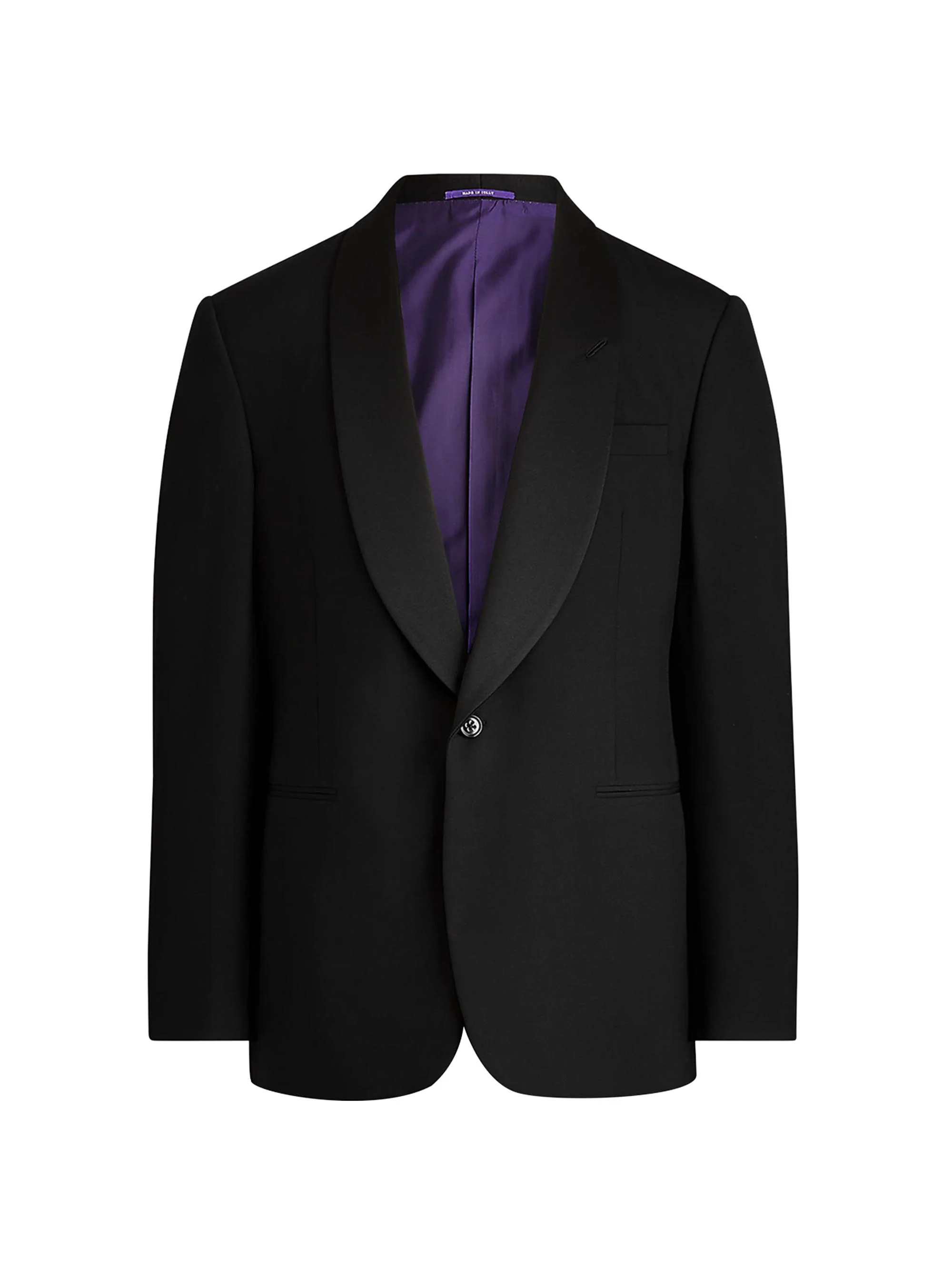 Men's Gregory Barathea Wool Shawl-Lapel Tuxedo - Black - 1