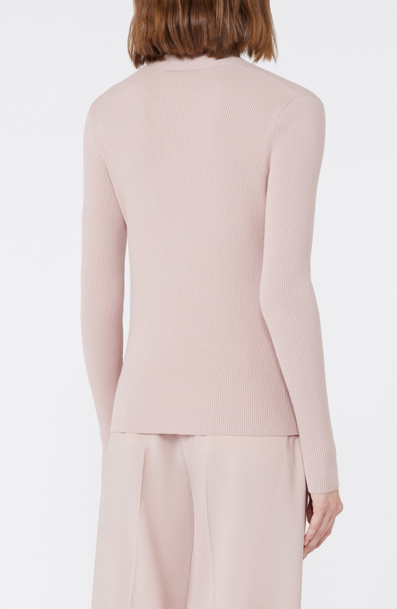 Weekend Max Mara Gabriel Rib Cardigan in Powder at Nordstrom - 2