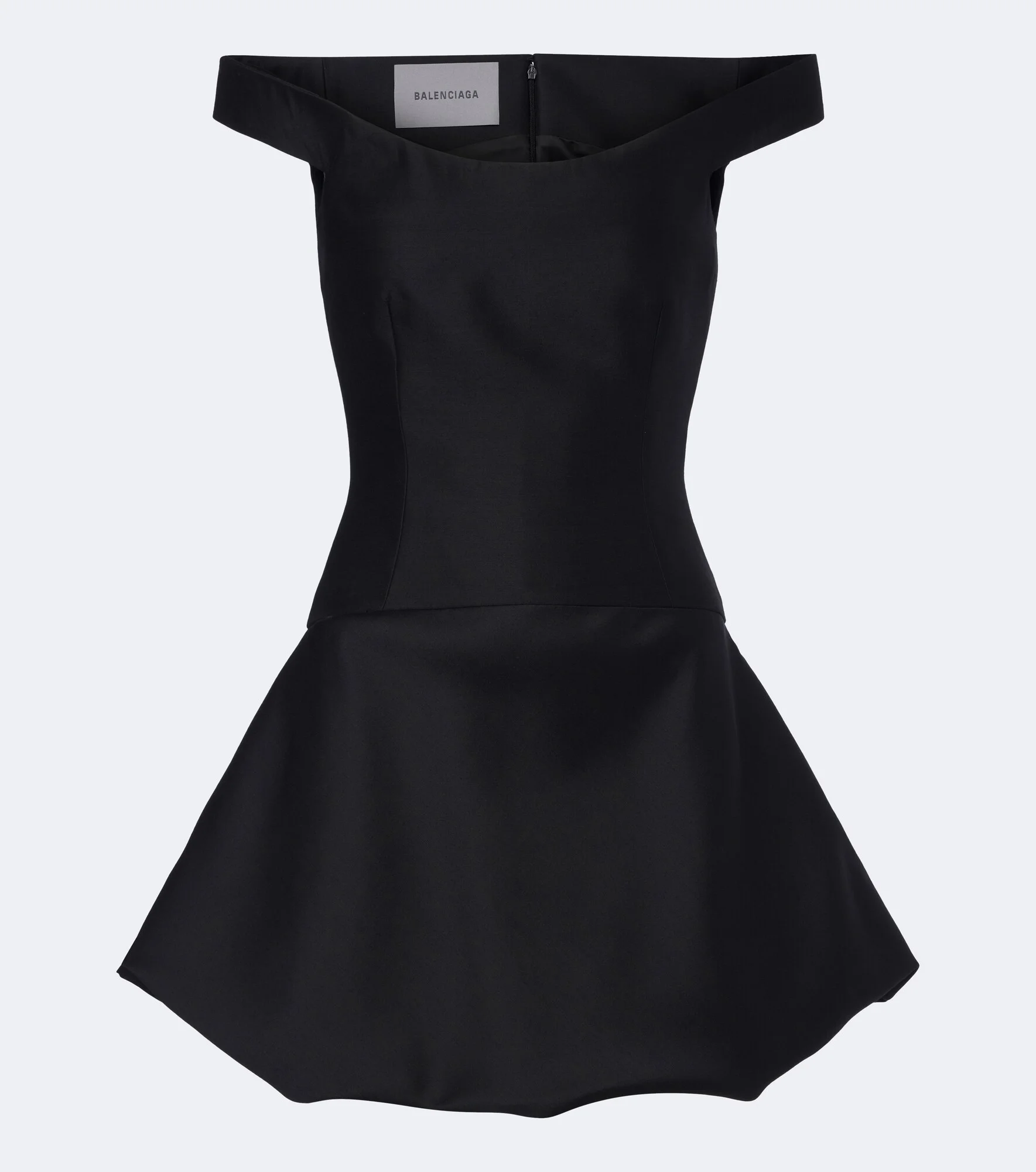 Off-shoulder wool and silk corset dress - 1