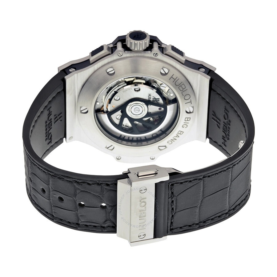 Pre-owned Hublot Big Bang Aero Steel Chronograph Black Skeleton Dial Men's Watch 311.SM.1170.GR - 3