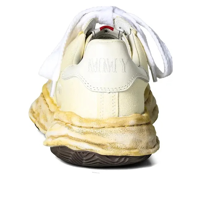 Maison MIHARA YASUHIRO Blakey OG Sole Canvas Over Dyed Low 'White' A12FW719-WHITE - 4