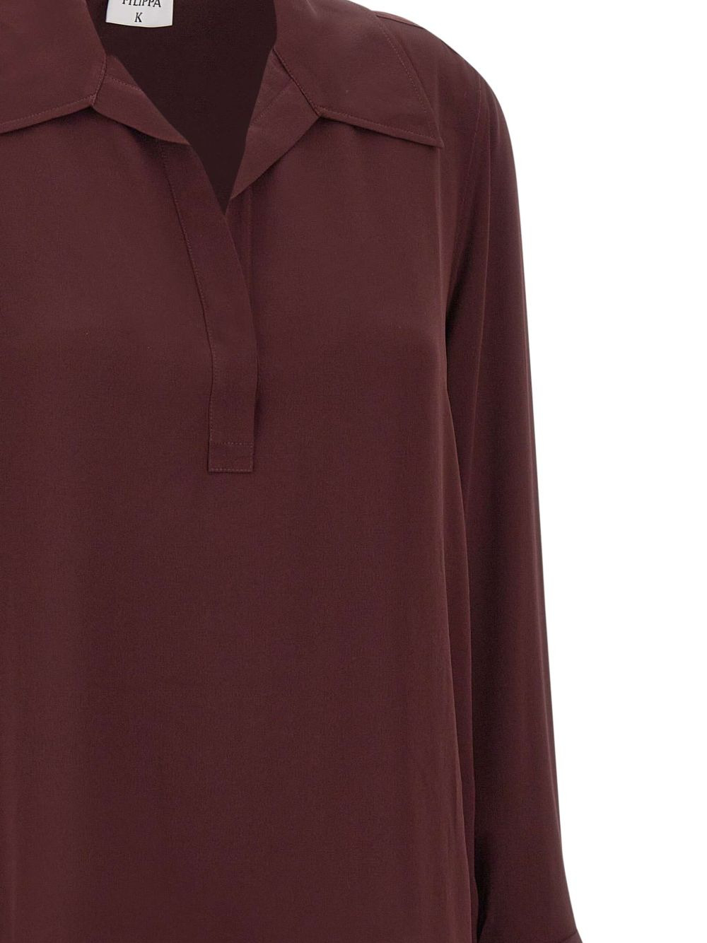 v-neck buttoned-cuff blouse - 5