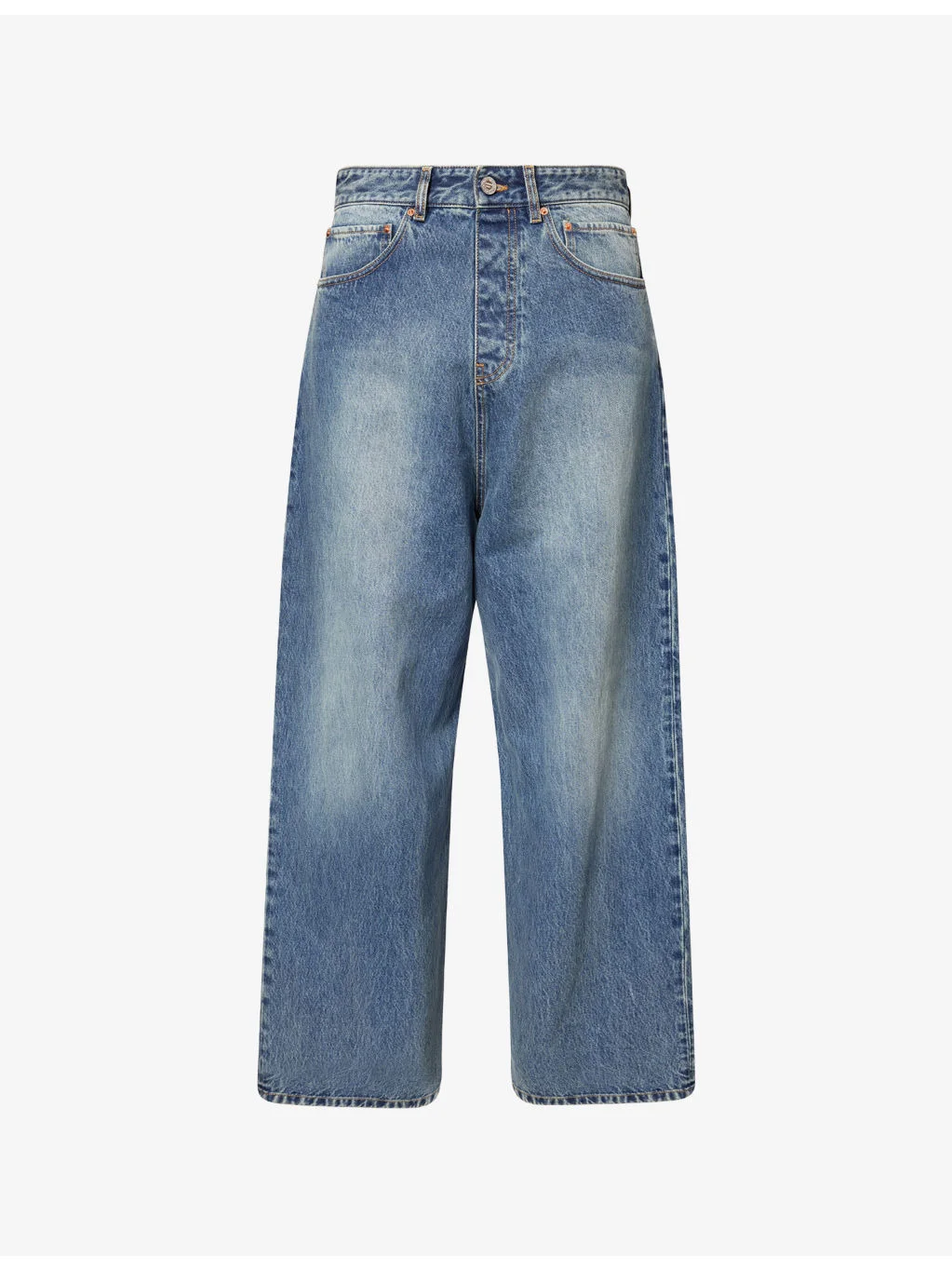 Back To Front Wide-Leg Denim Jeans - 1