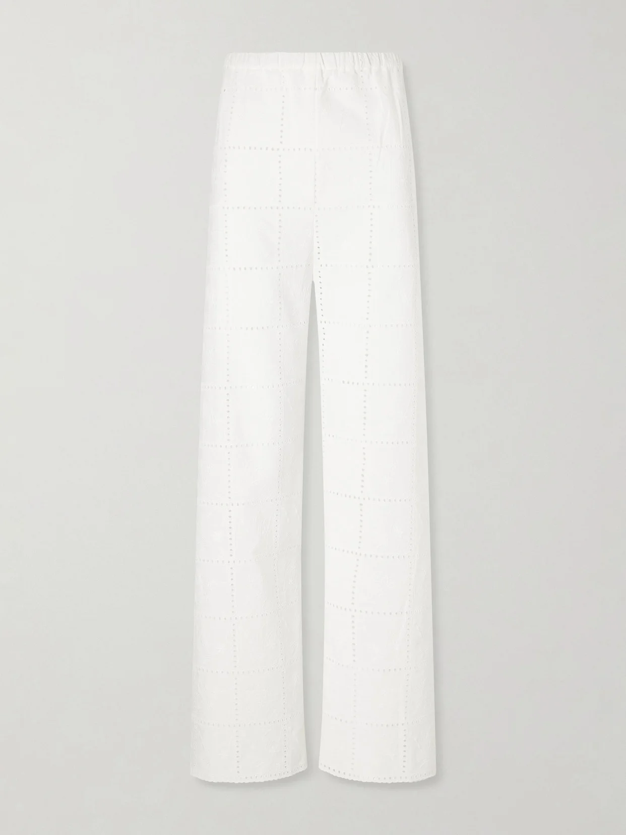 Mora Broderie Anglaise Straight-leg Pants - 1