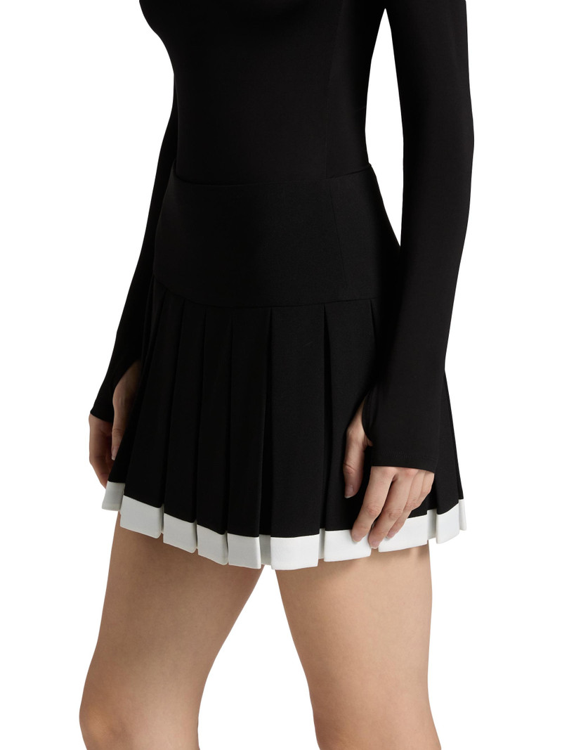 Women's Emilie Box Pleated Miniskirt - Black Off White 4