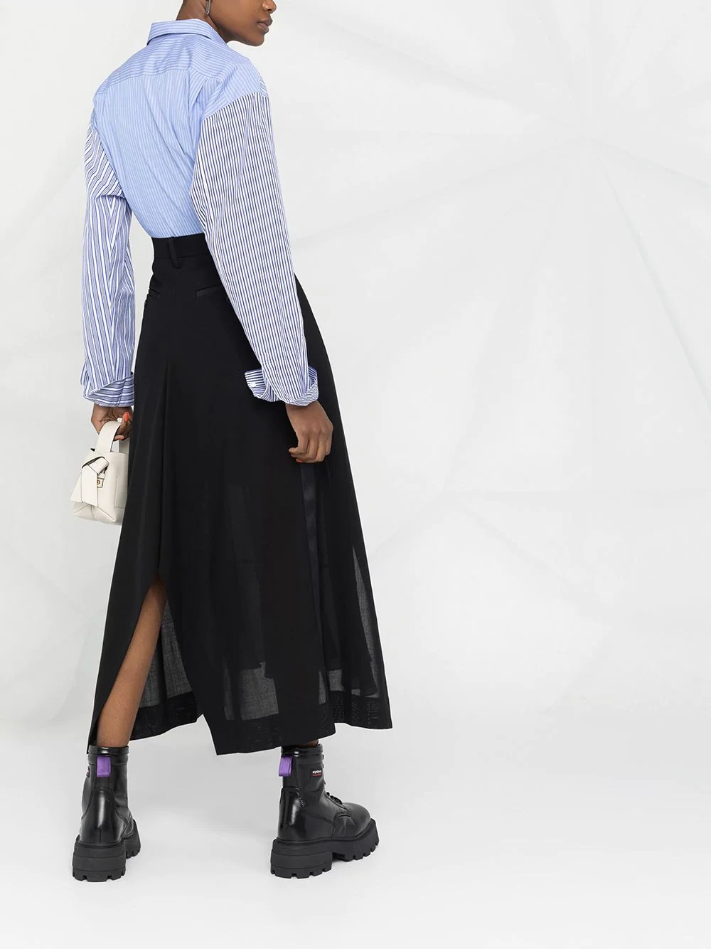 slit panelled skirt - 4