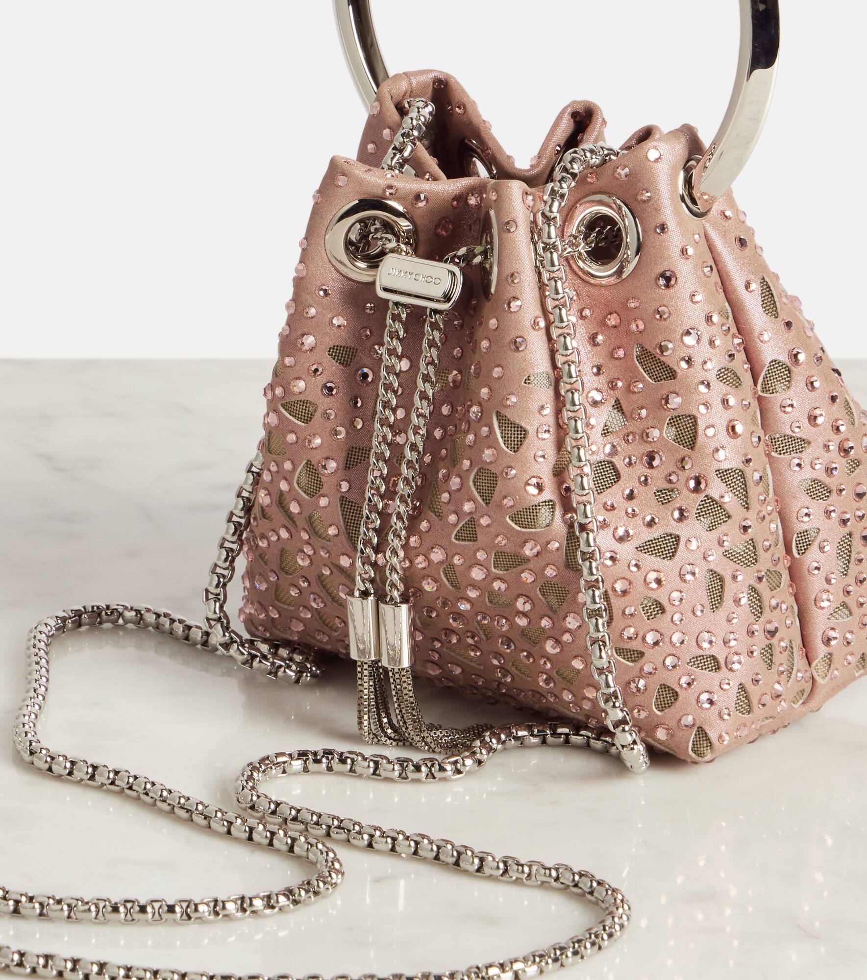Bon Bon Micro satin bucket bag - 6