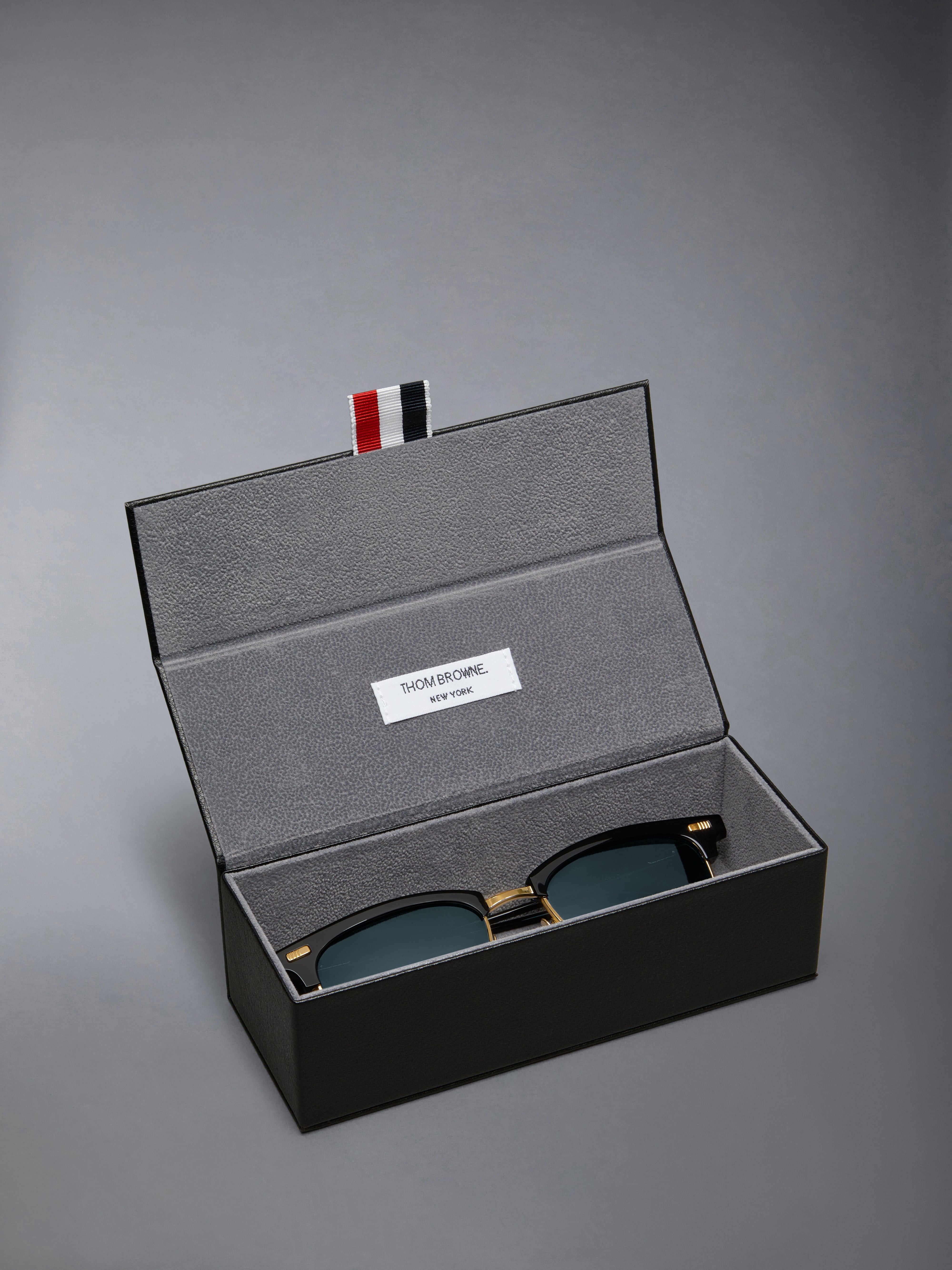 ACETATE AND TITANIUM RECTANGULAR SUNGLASSES - 4