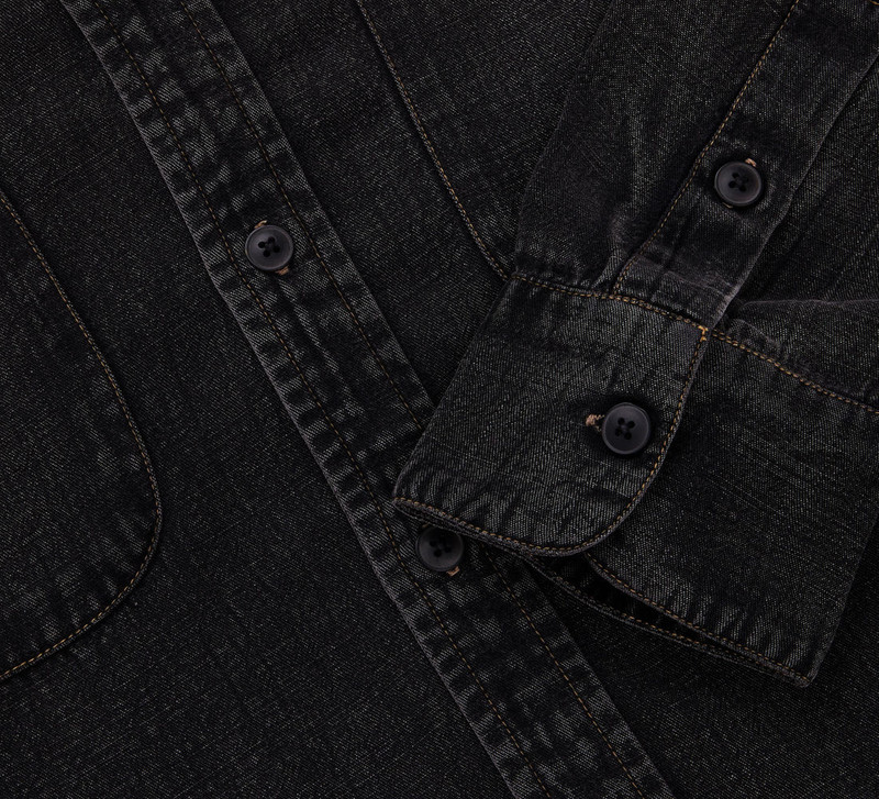 Mechanic Shirt - Stonewash Black Slub Tencel 4