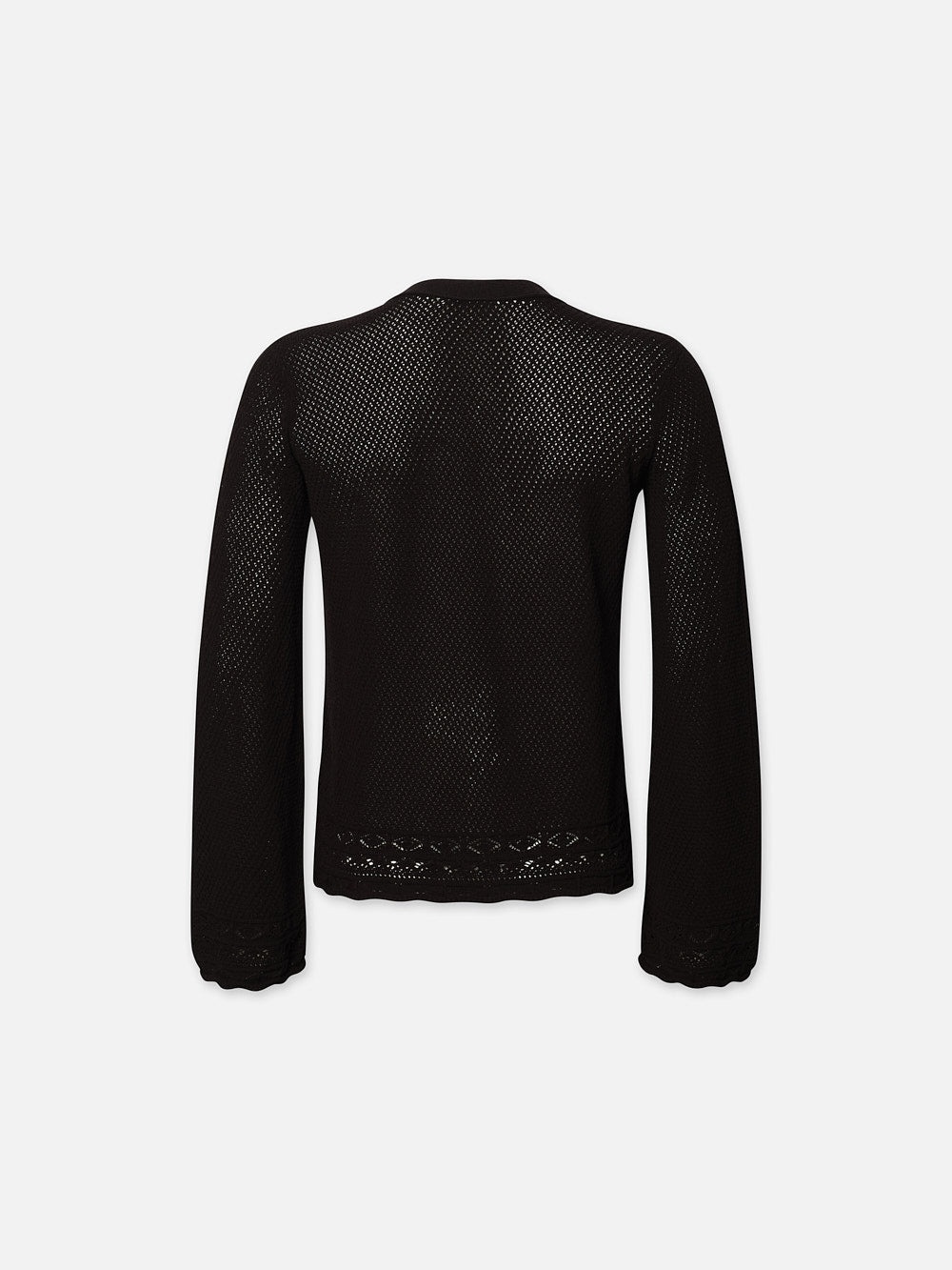 Pointelle Cardi in Black - 3