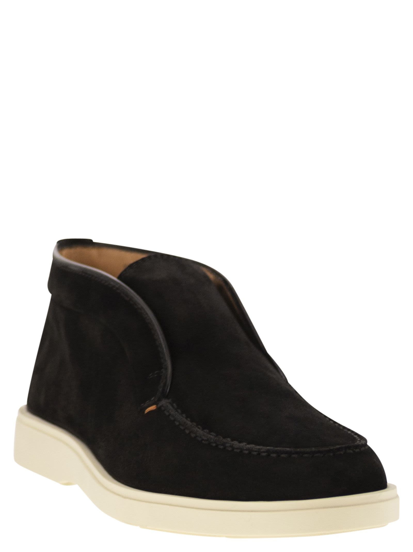 Santoni Men Suede Desert Boot - 2