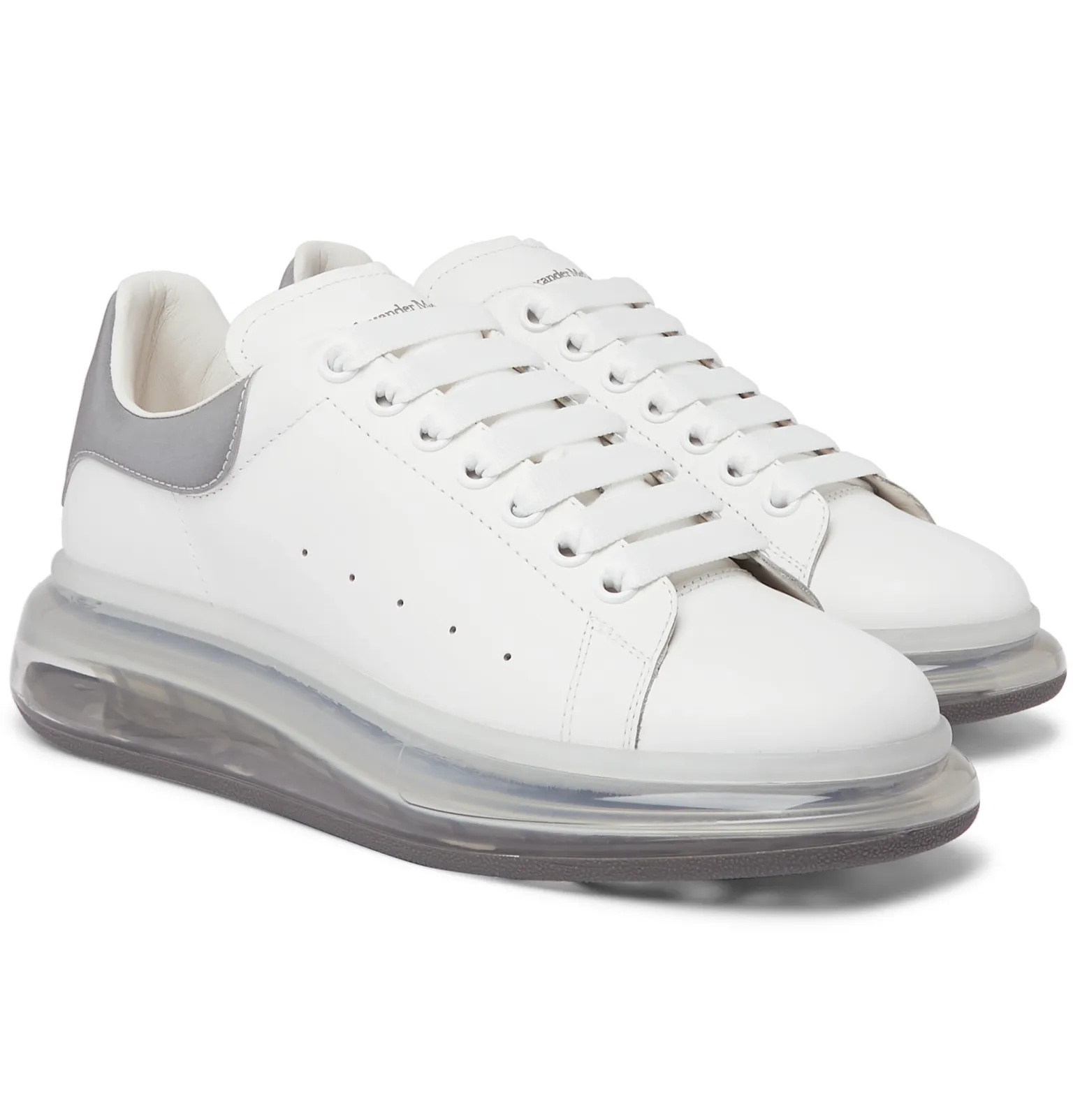 Exaggerated-Sole Reflective-Trimmed Leather Sneakers - 2