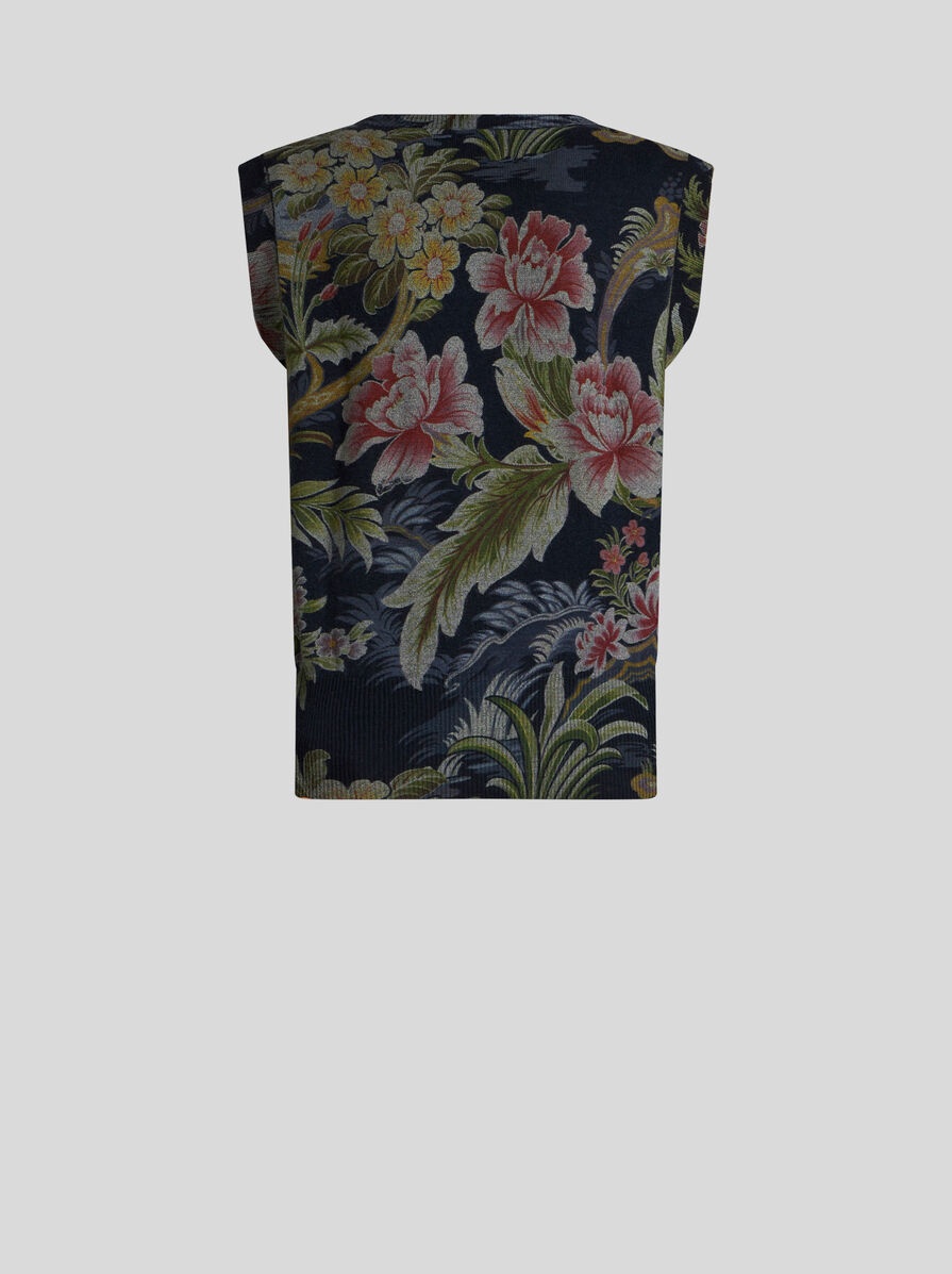 PRINTED KNIT VEST TOP - 2