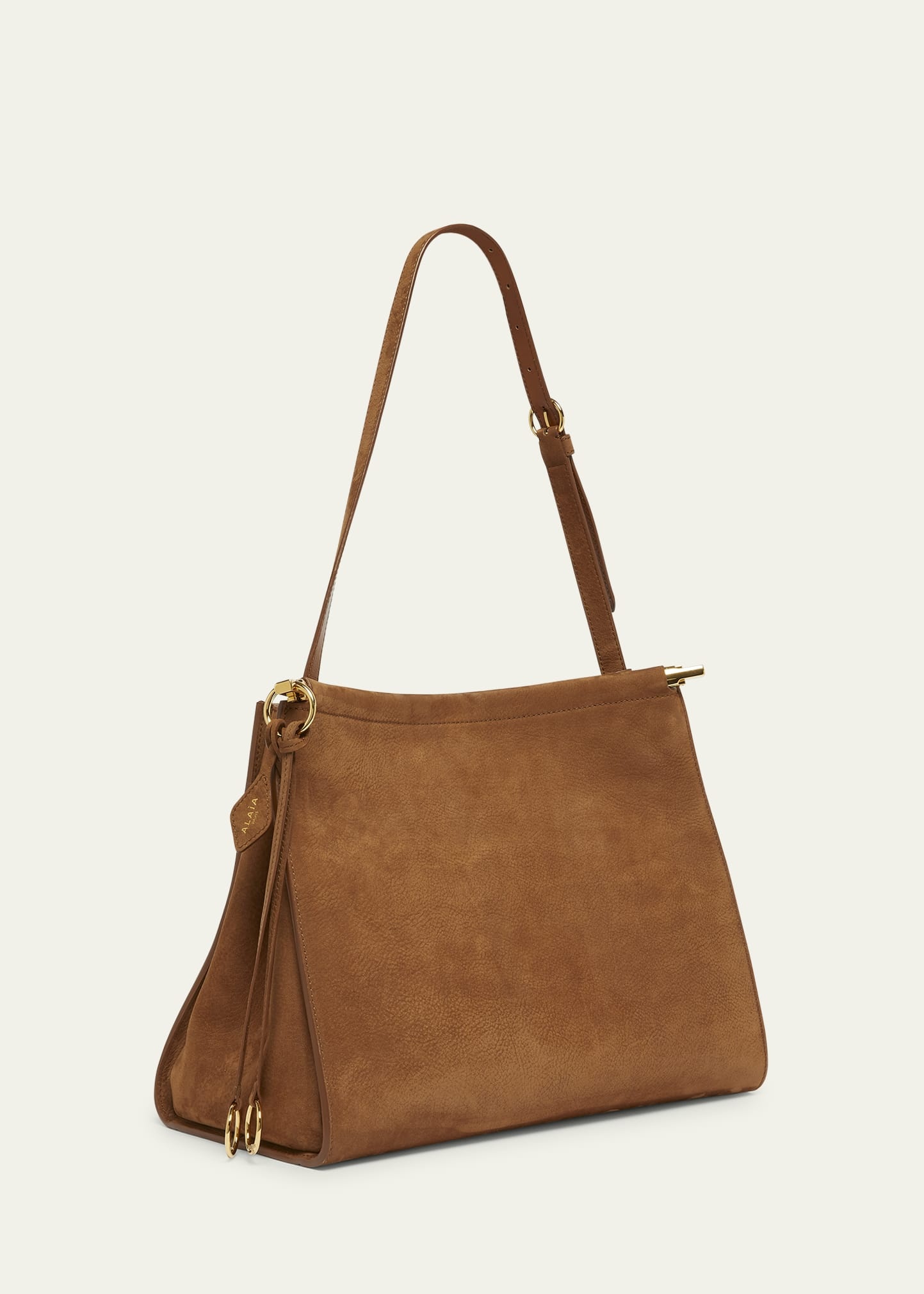 Le Click Medium Square Tote Bag in Nubuck Leather - 3