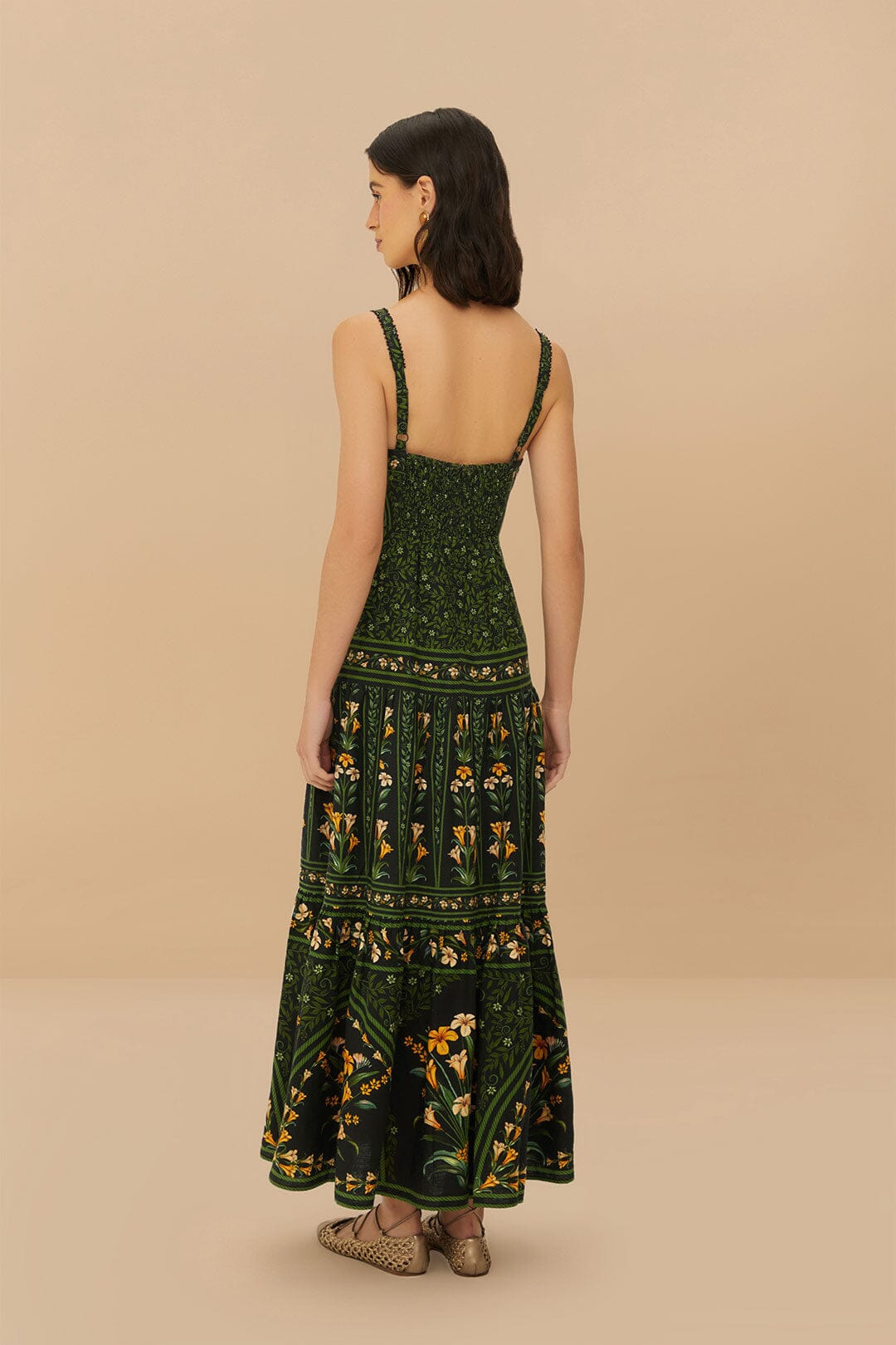 Black Flowers Arch Lenzing™ Ecovero™ Euroflax™ Maxi Dress - 4