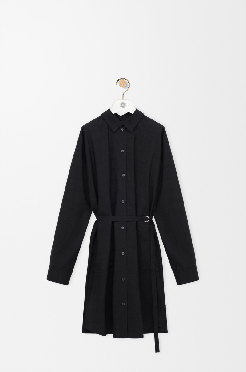 Shirt dress in silk and cotton 1