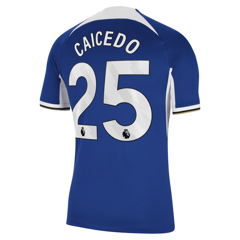 Nike Moisés Caicedo Chelsea 2023/24 Stadium Home Nike Men's Dri-FIT Soccer Jersey outlook