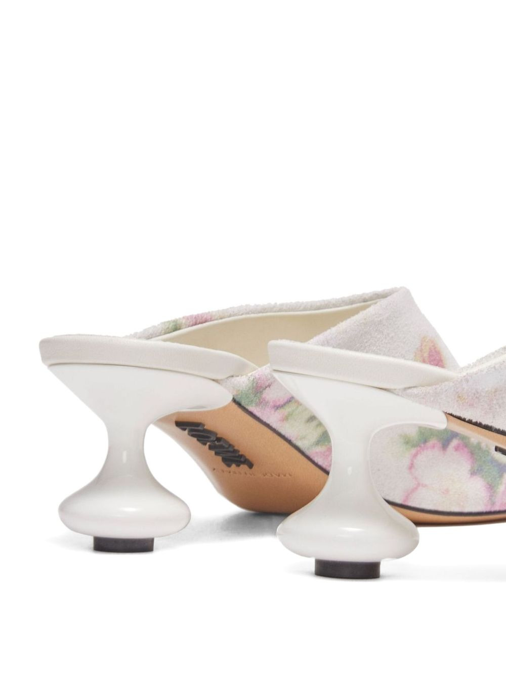 45mm floral print calf leather mules - 5