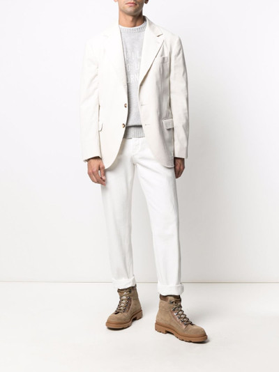 Brunello Cucinelli single-breasted tailored blazer outlook